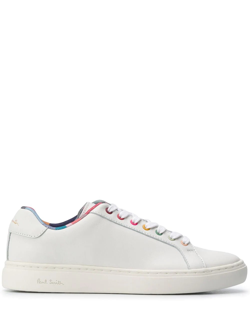 stripe lined lace-up sneakers - 1