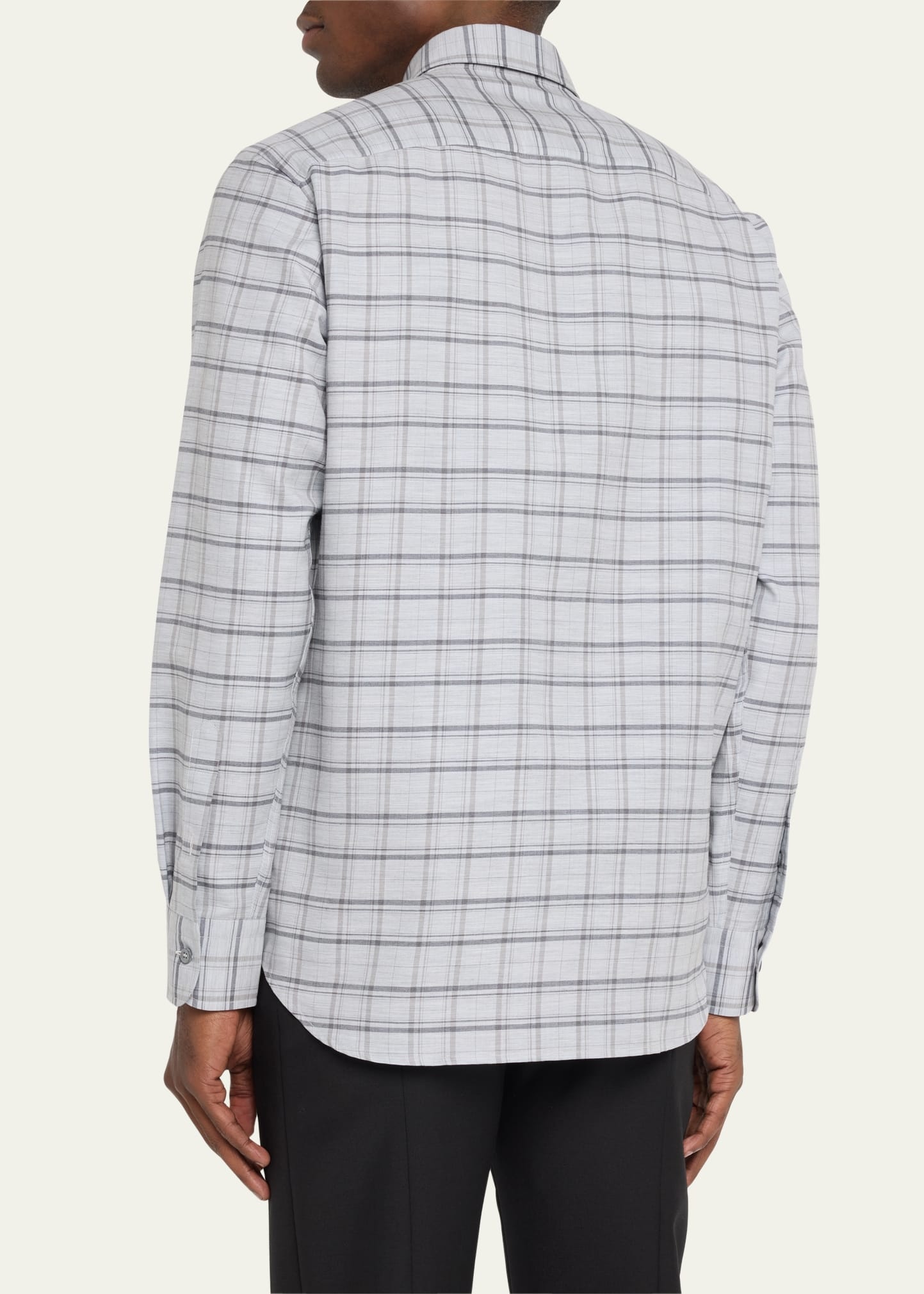 Men's Cotton Check-Print Sport Shirt - 3