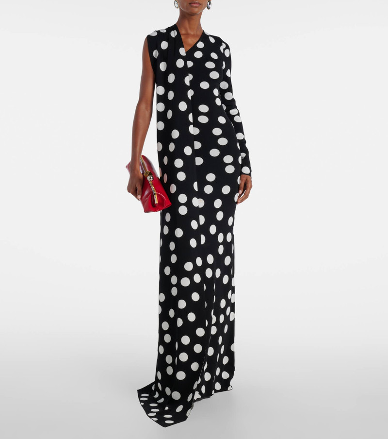 David Koma Polka-dot scarf-detail gown outlook