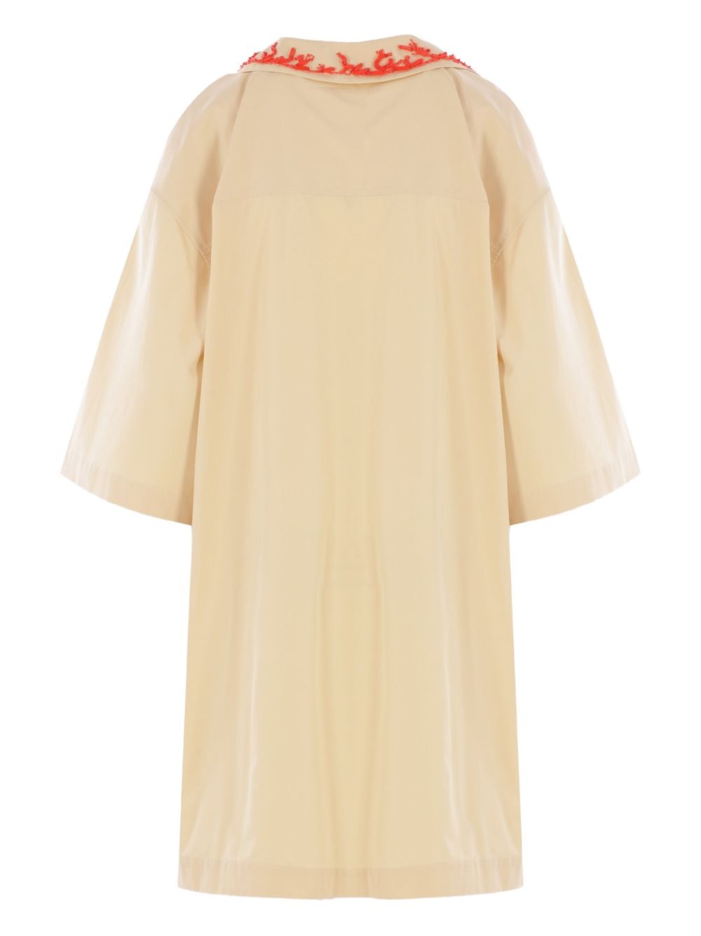 bead-embroidered cotton dress - 2