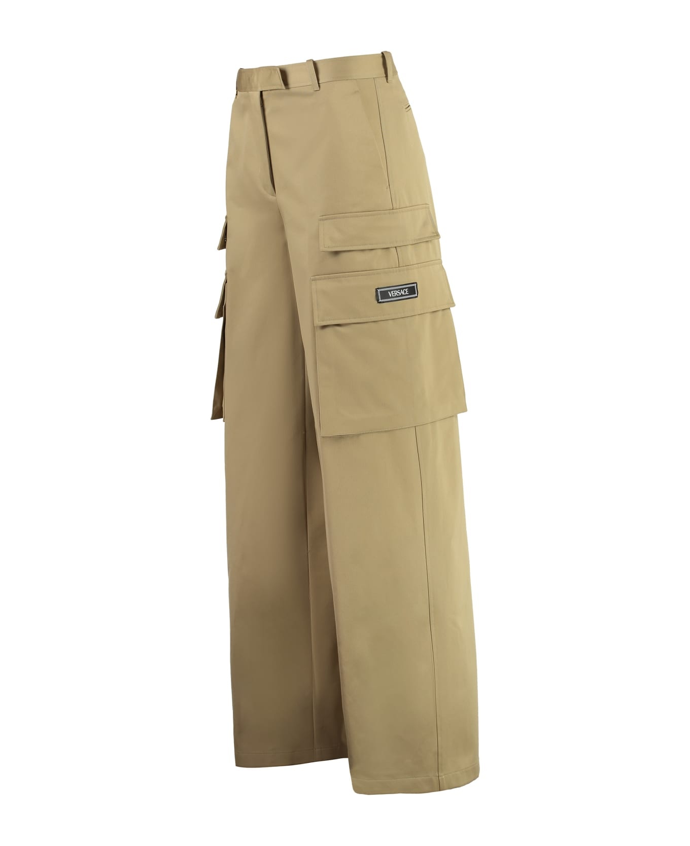 Gabardine Cargo Trousers - 3