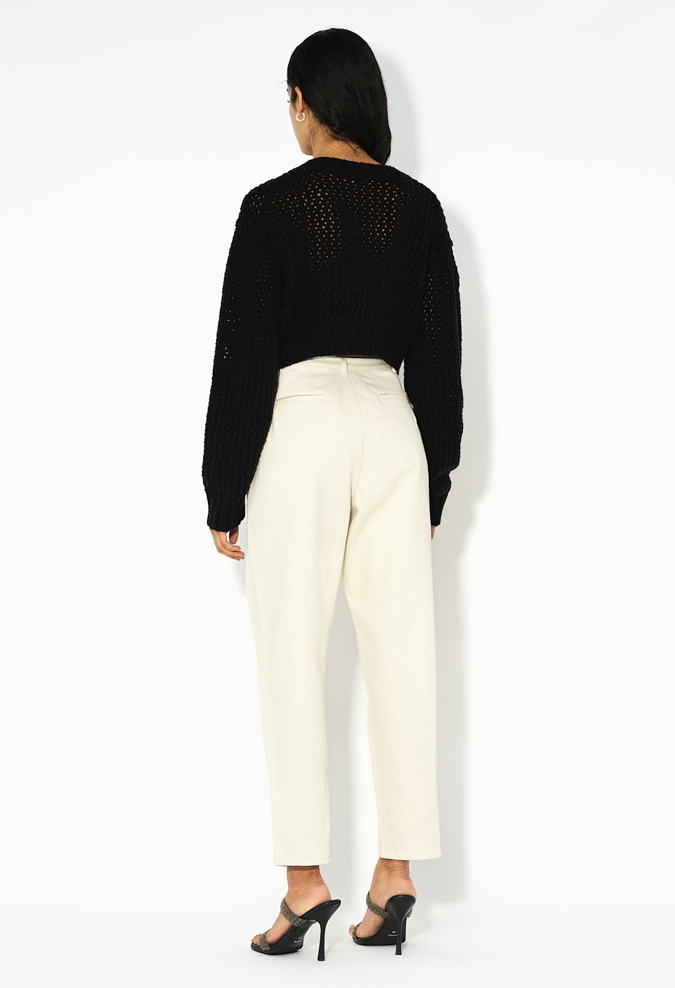 FOAM BOUCLE CROPPED CARDIGAN - 5