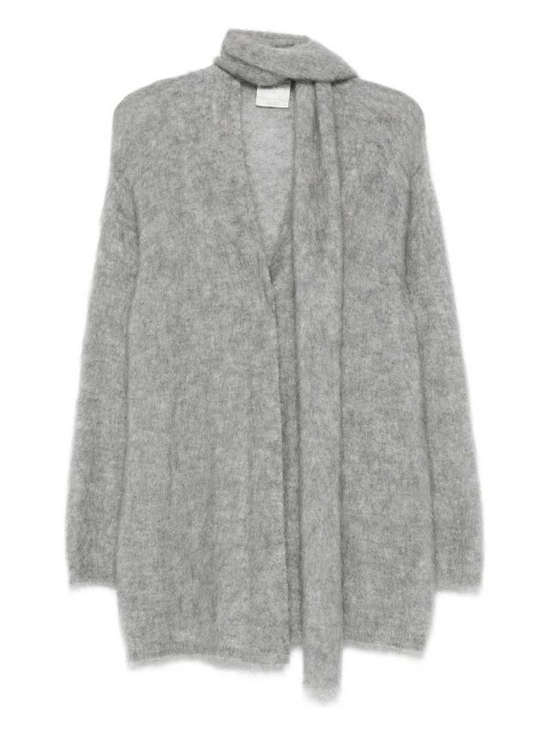 scarf-detailed cardigan 1