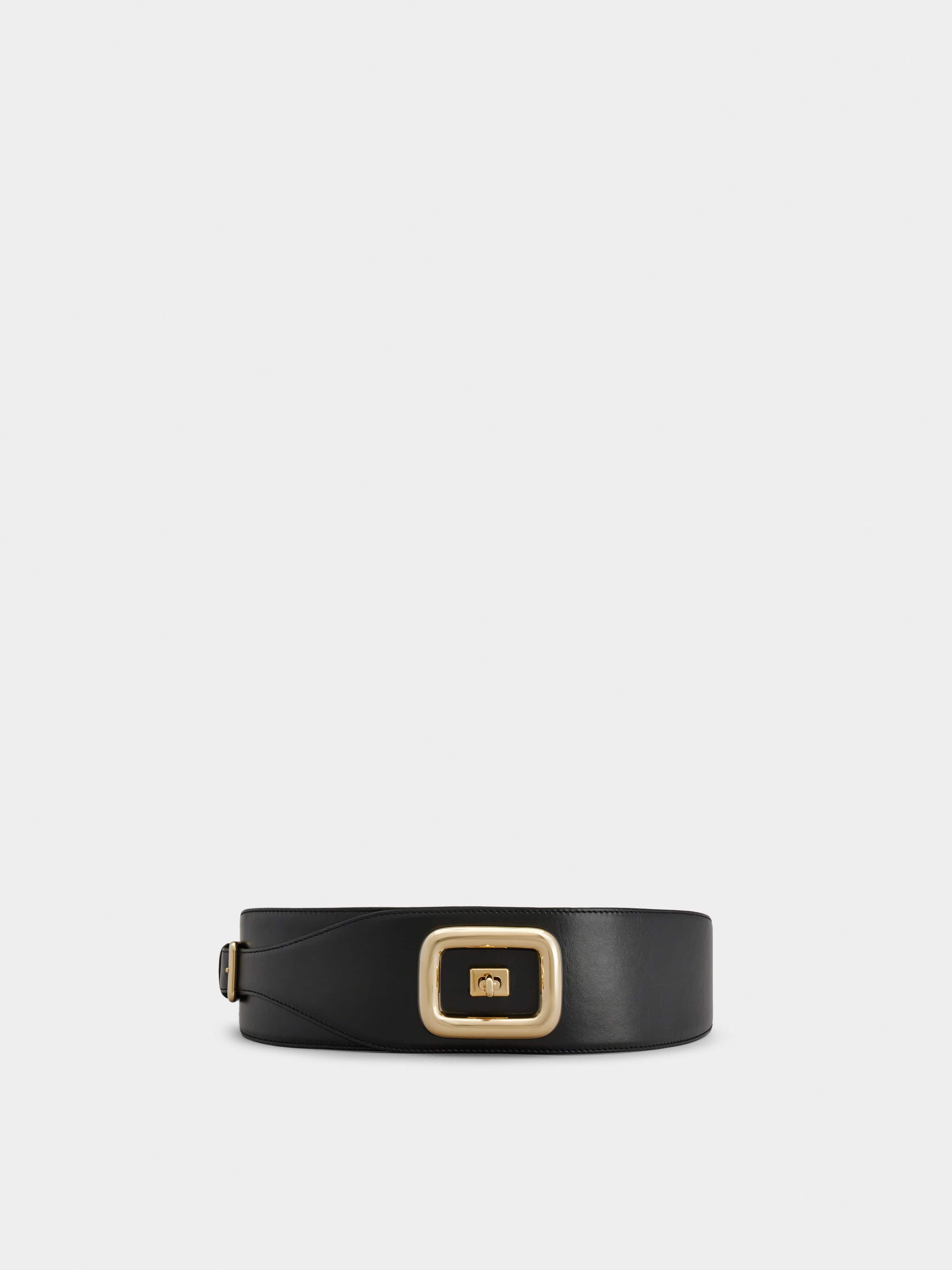 Viv' Choc Metal Buckle Belt in Leather - 1