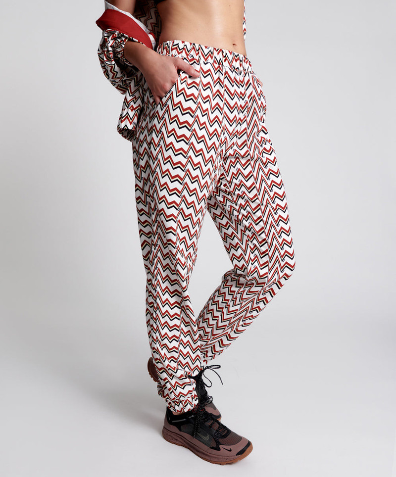 O.T.S Heartline Track Pants - Red White 5