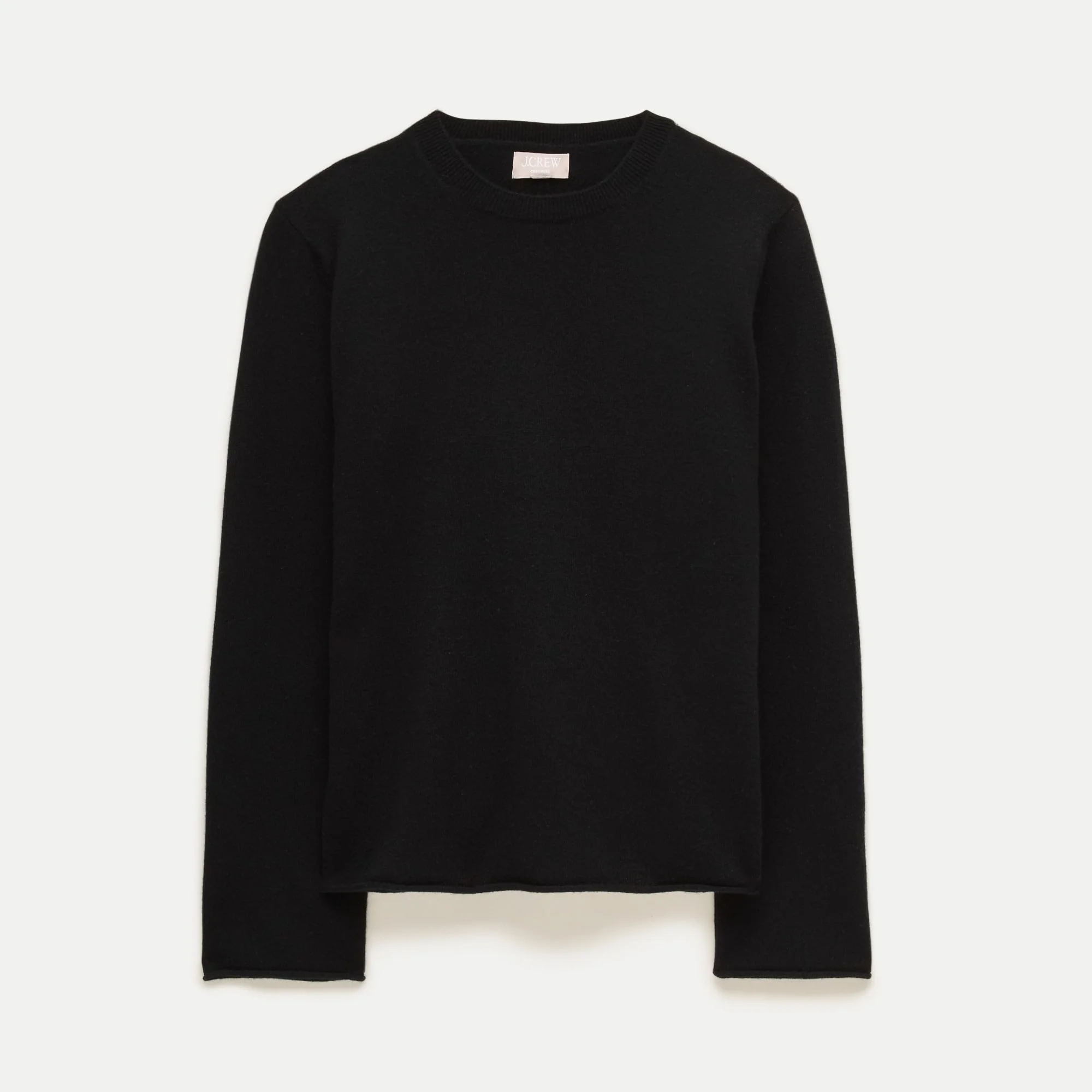 Rolled cashmere long-sleeve sweater - 1