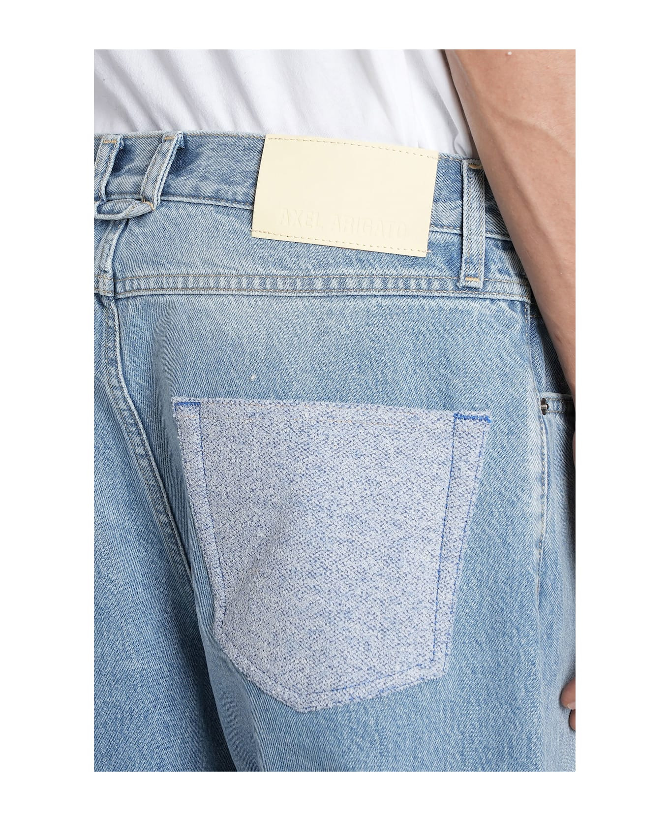Zine Embroidered Jeans In Cyan Denim - 5