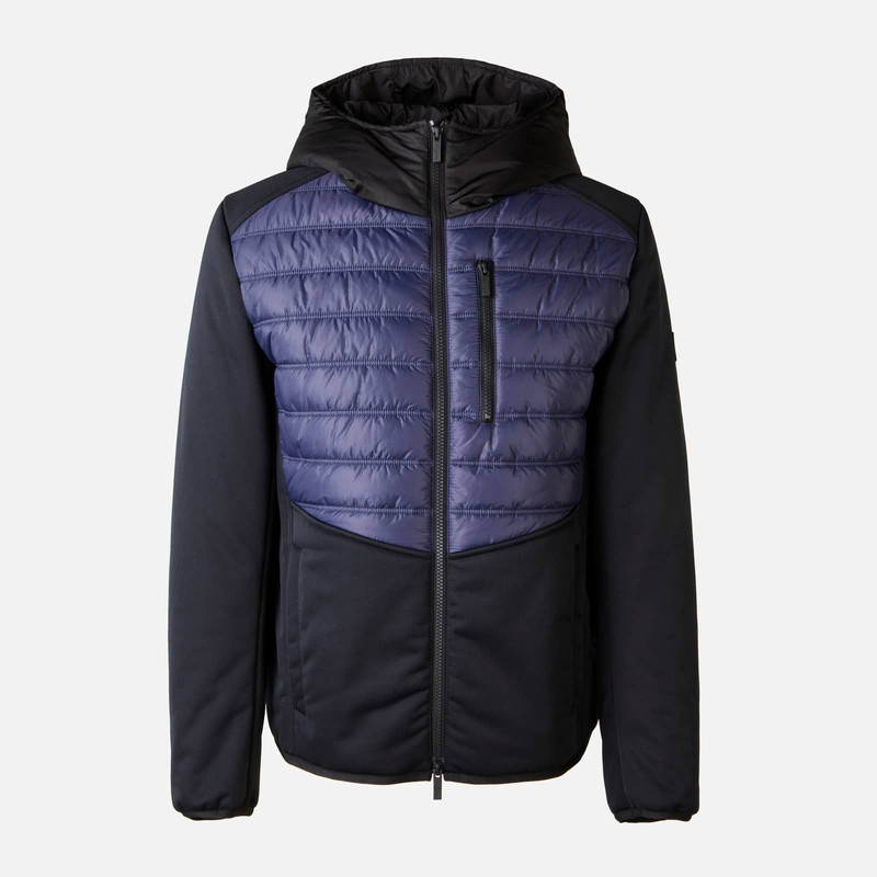 Bimaterial Windbreaker Black 1