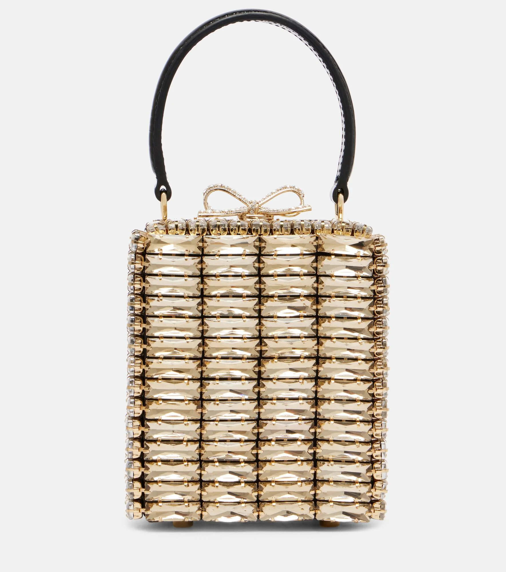 Micro crystal-embellished box bag - 1