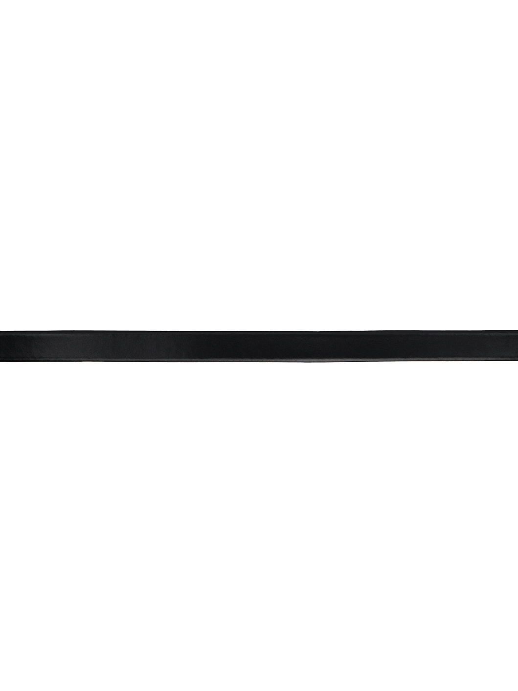 Black Skinny Oval Buckle Belt - 2