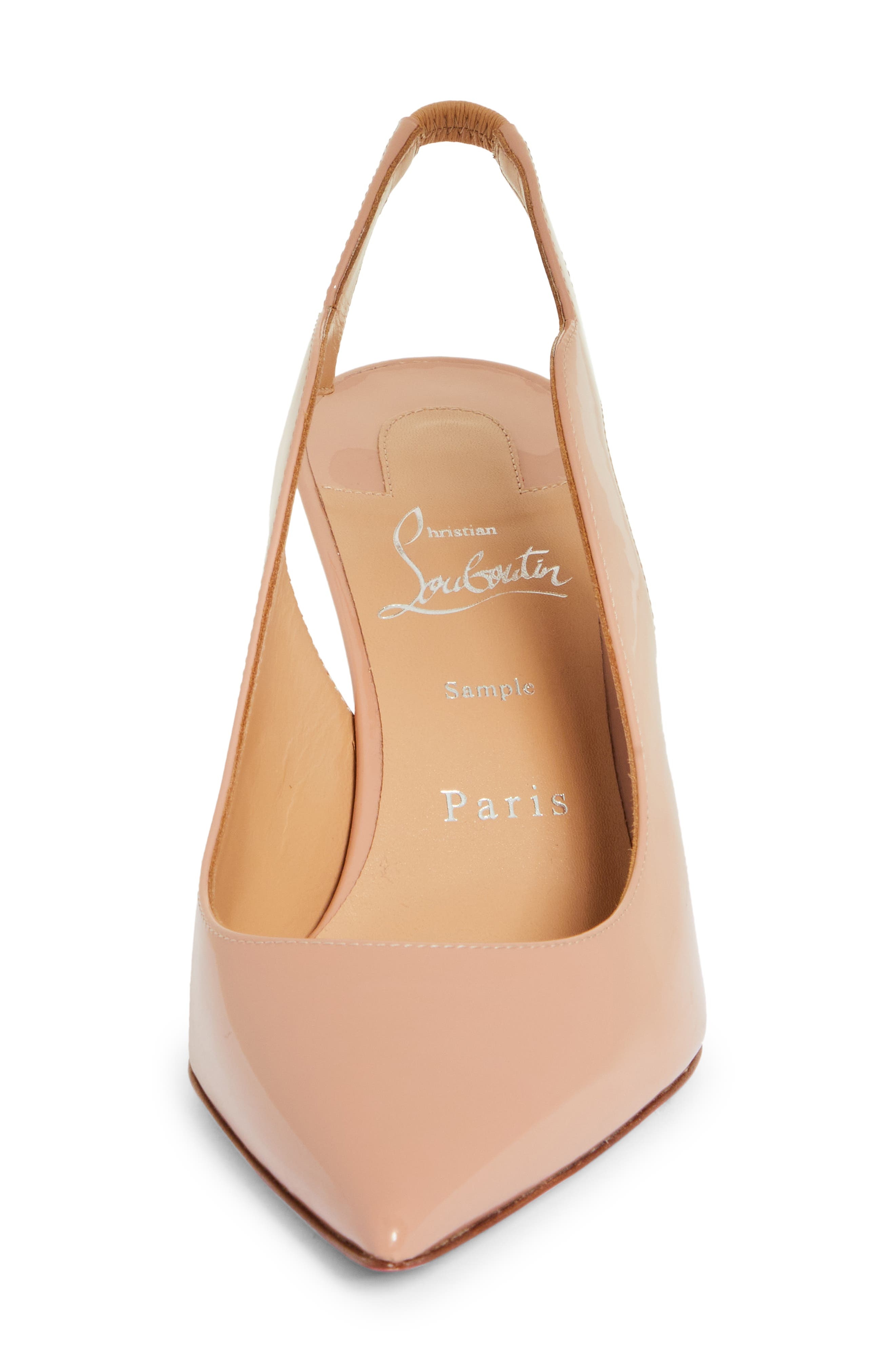 Christian Louboutin Hot Chick Pointed Toe Slingback Pump in N295 Beige/Lin Beige at Nordstrom - 4