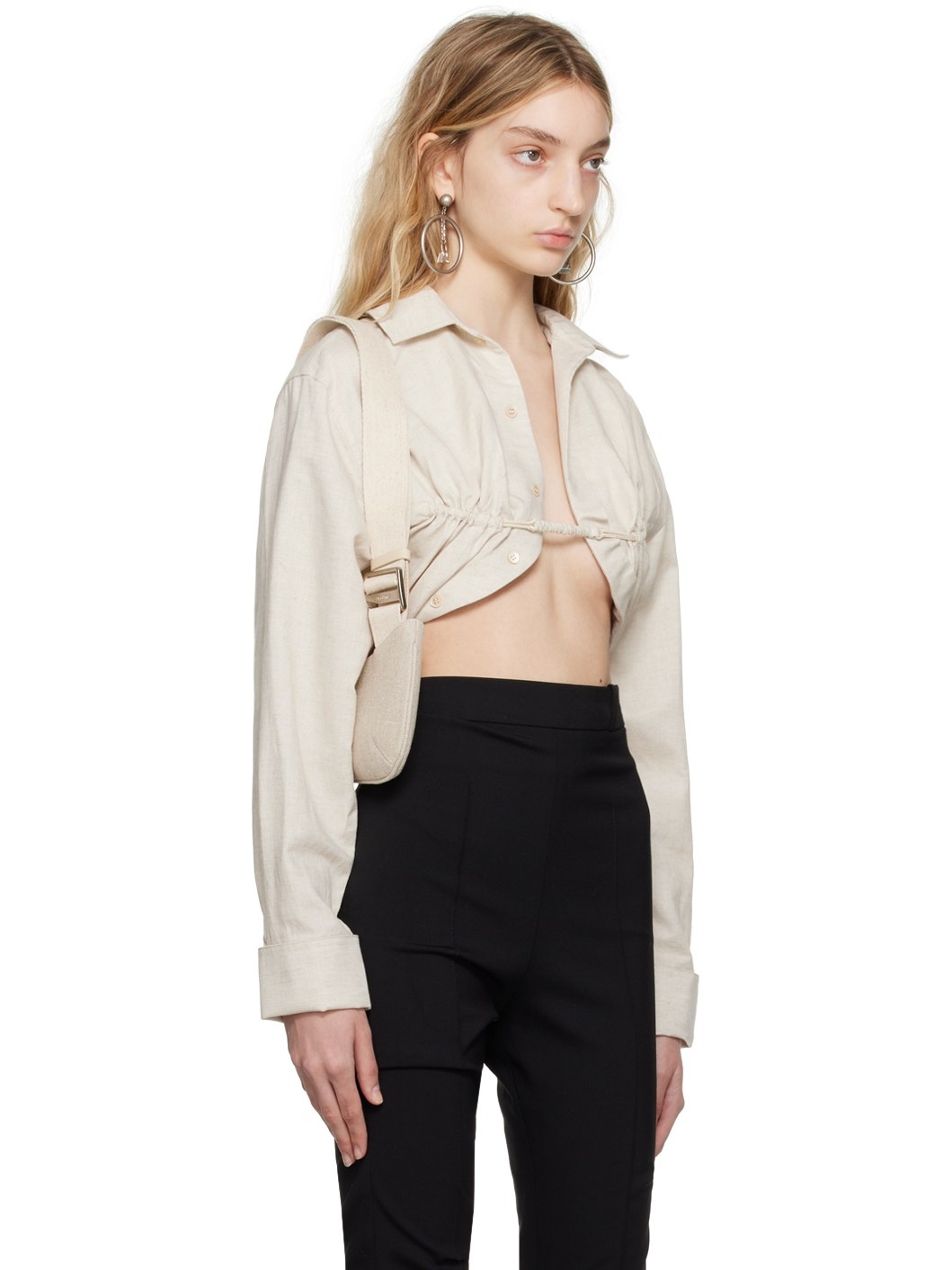 Beige Le Raphia 'La Chemise Machou' Shirt - 2