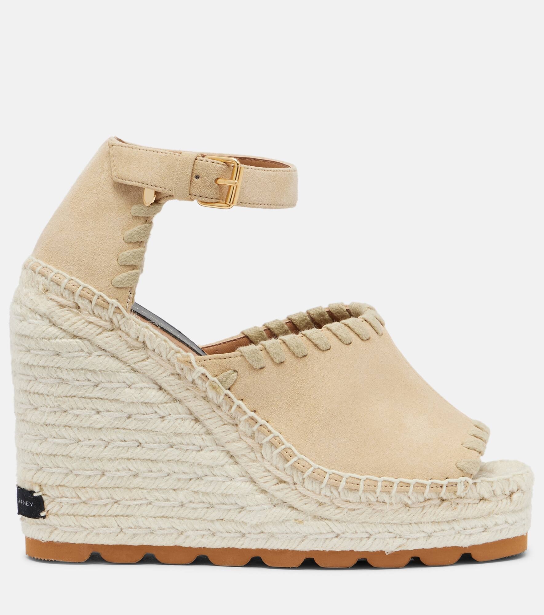 Faux suede wedge espadrilles - 4