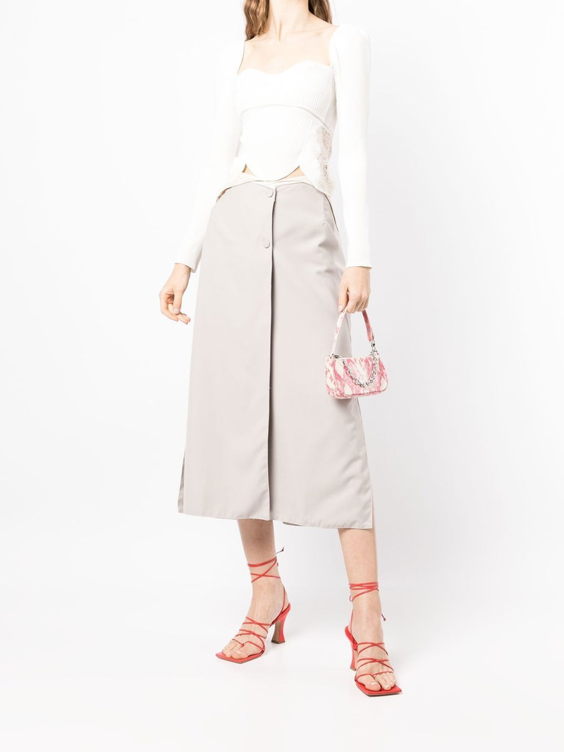 rokh mid-length side slit skirt outlook