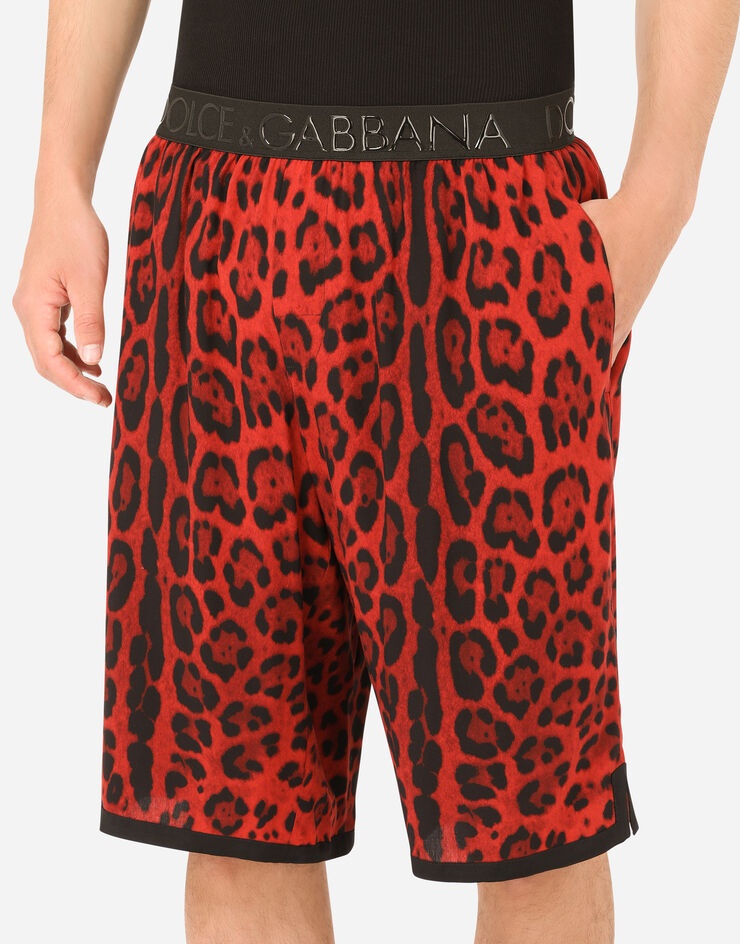 Leopard-print viscose shorts - 4