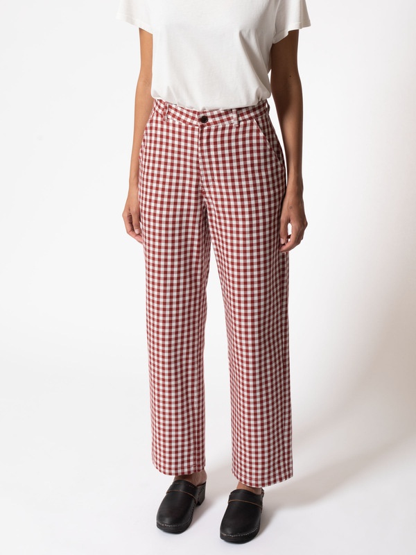 Willa Pants Checked Red/White - 5