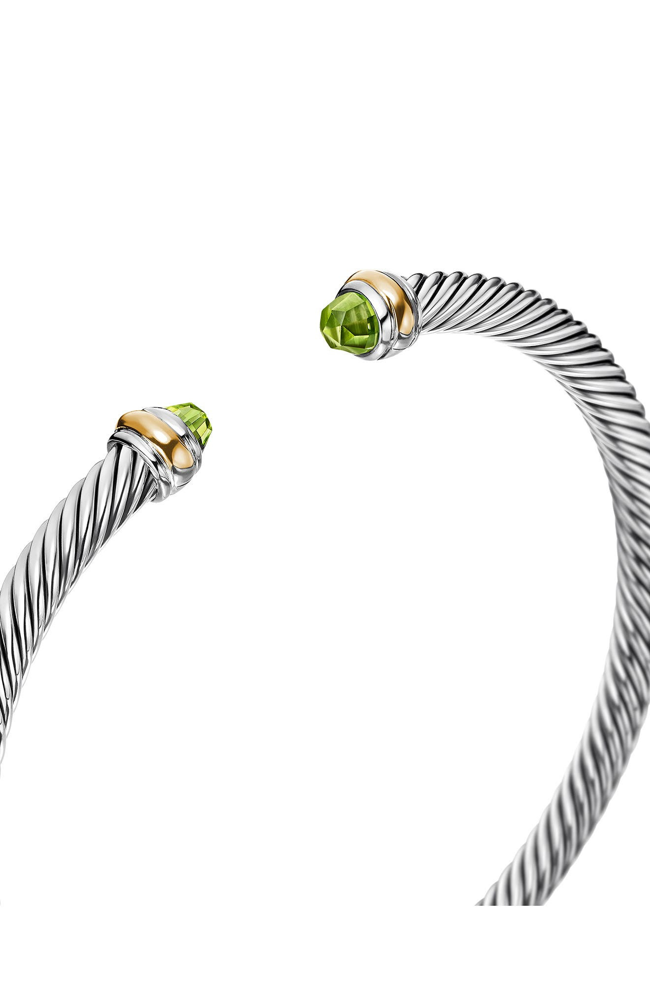 David Yurman Cable Classic Bracelet with 18K Gold & Semiprecious Stones, 4mm in Peridot at Nordstrom - 7