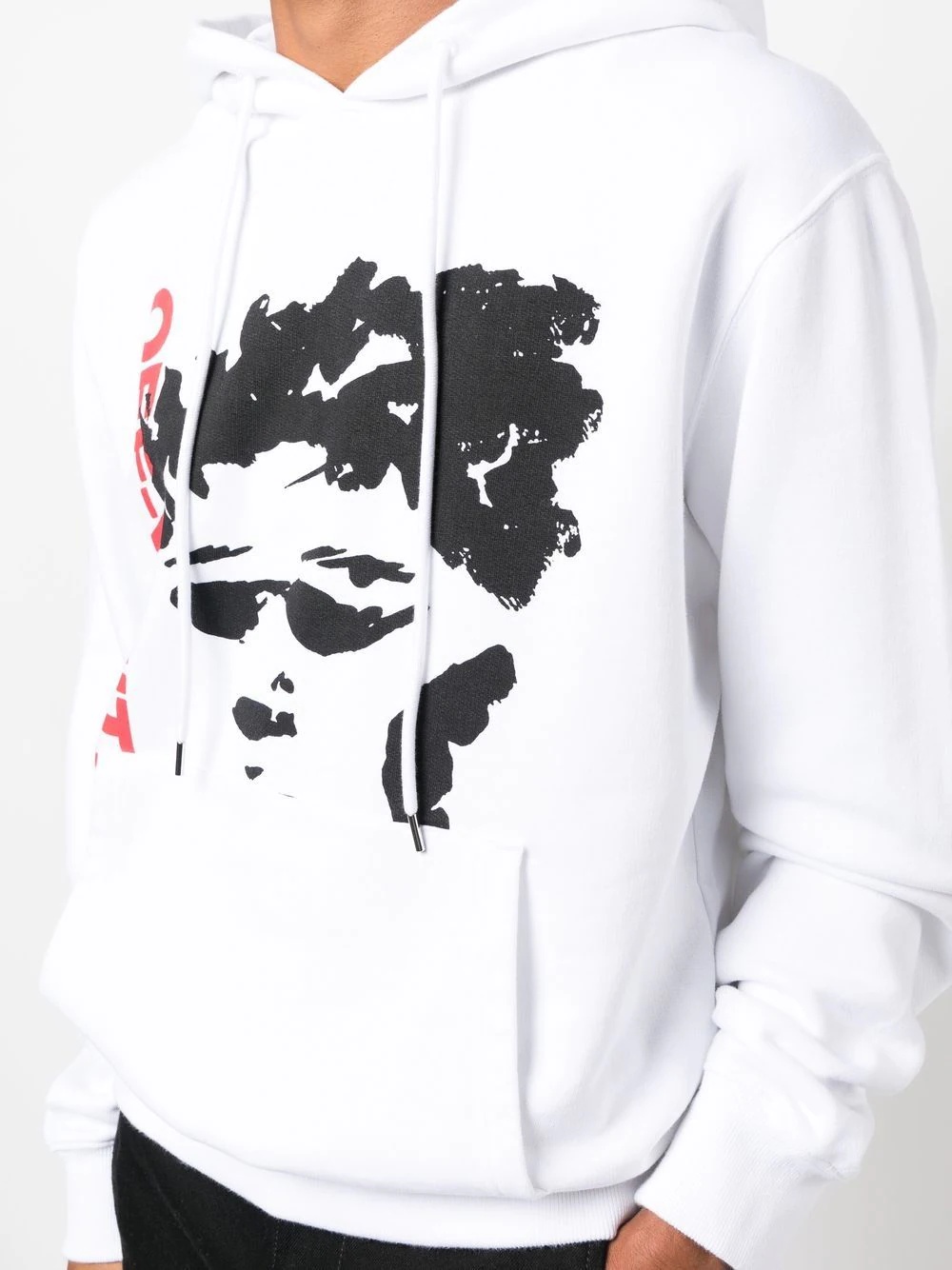 Arrows-motif face-print hoodie - 5