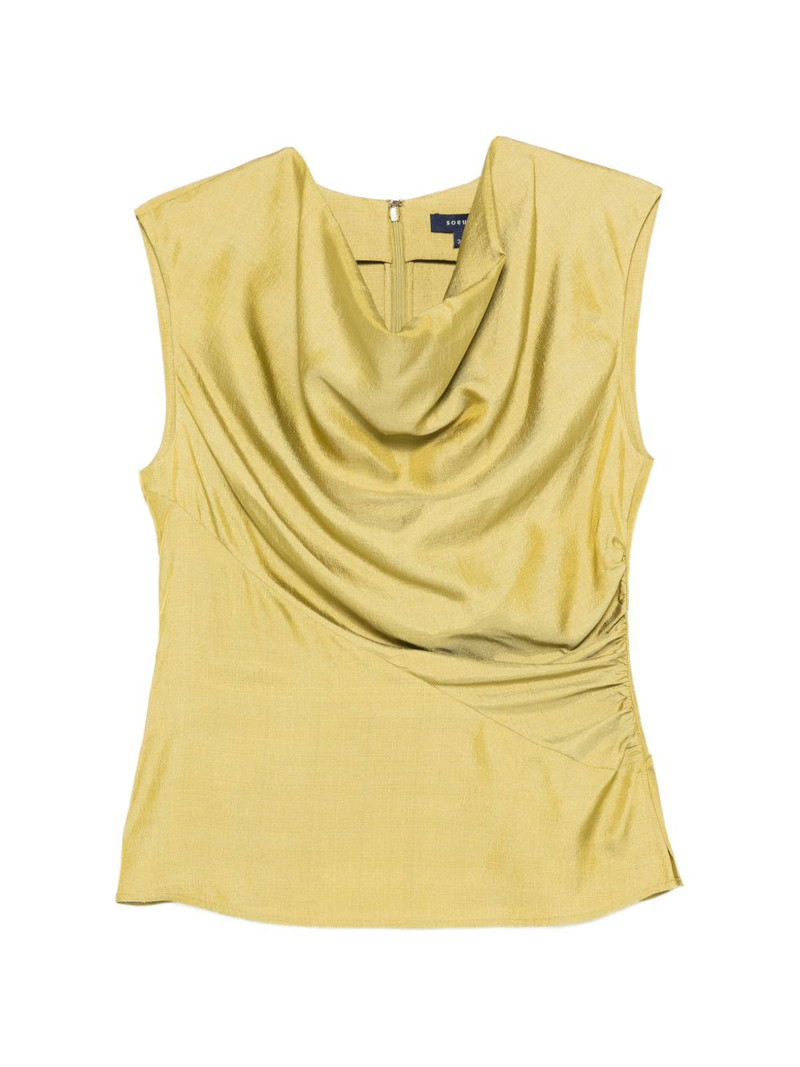 Eclat cowlneck ruched blouse 1