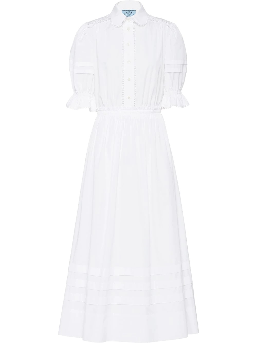 lace trim shirt dress - 1