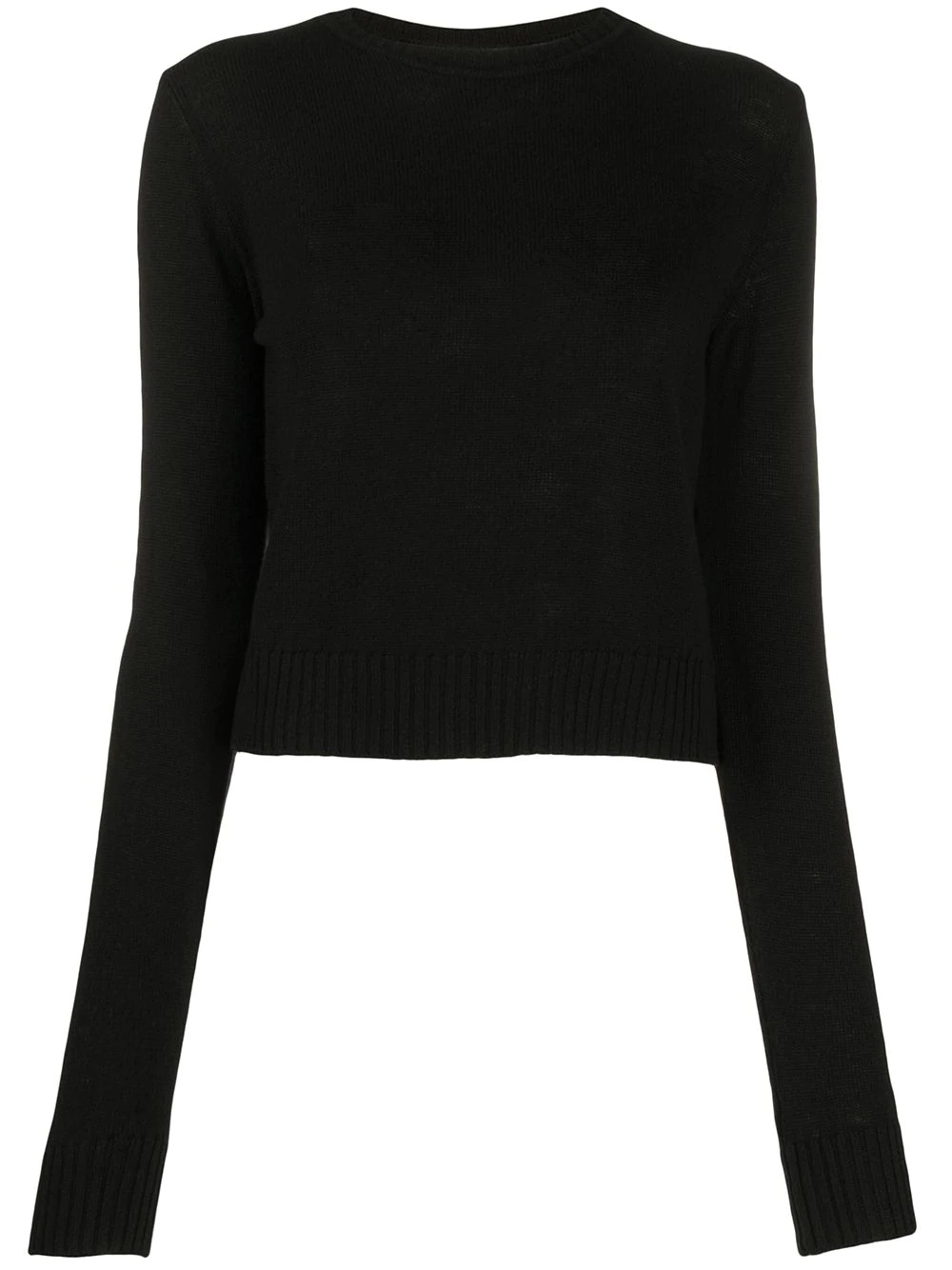 long-sleeved fine-knit top - 1