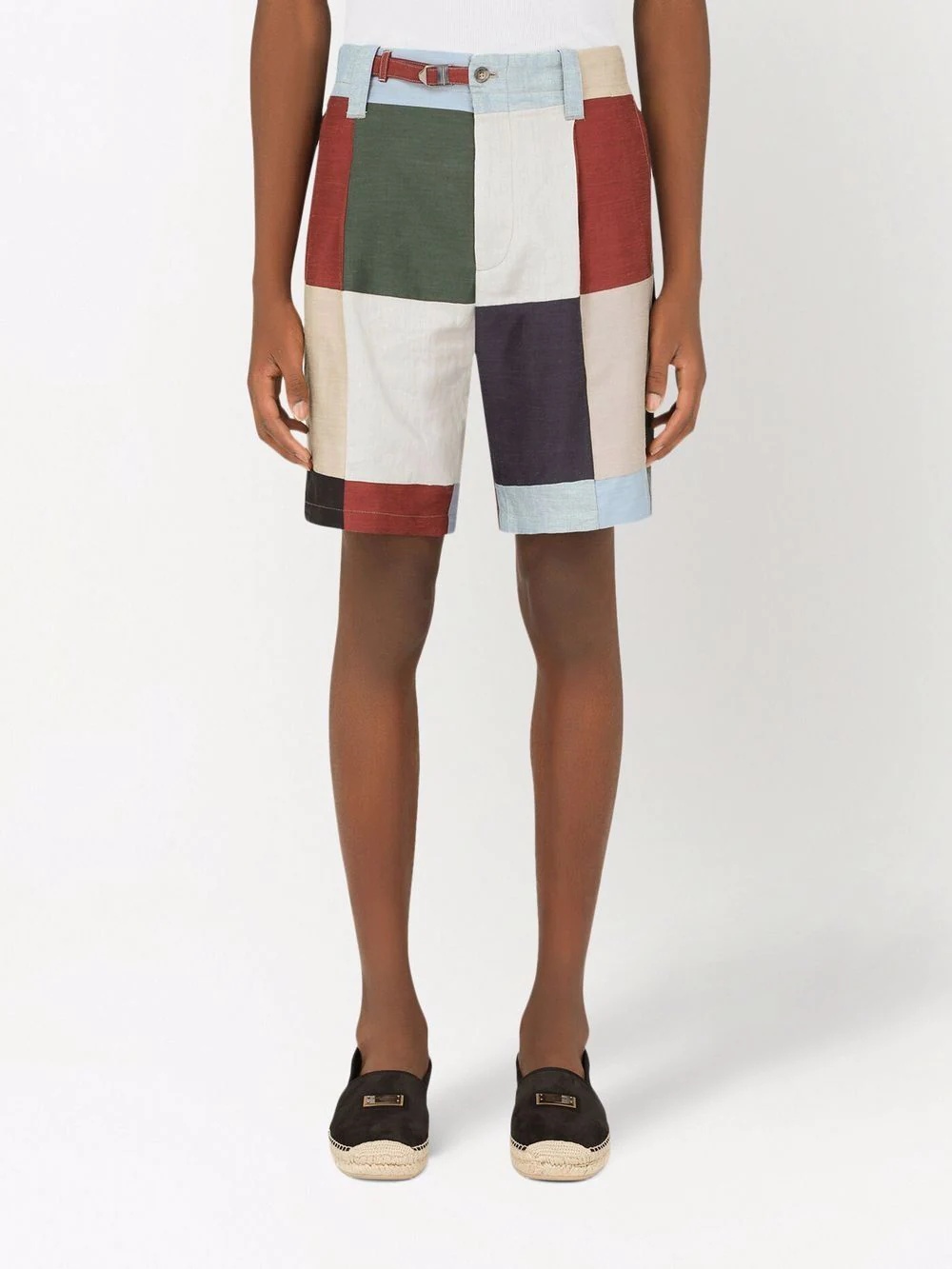 colour-block tailored shorts - 2