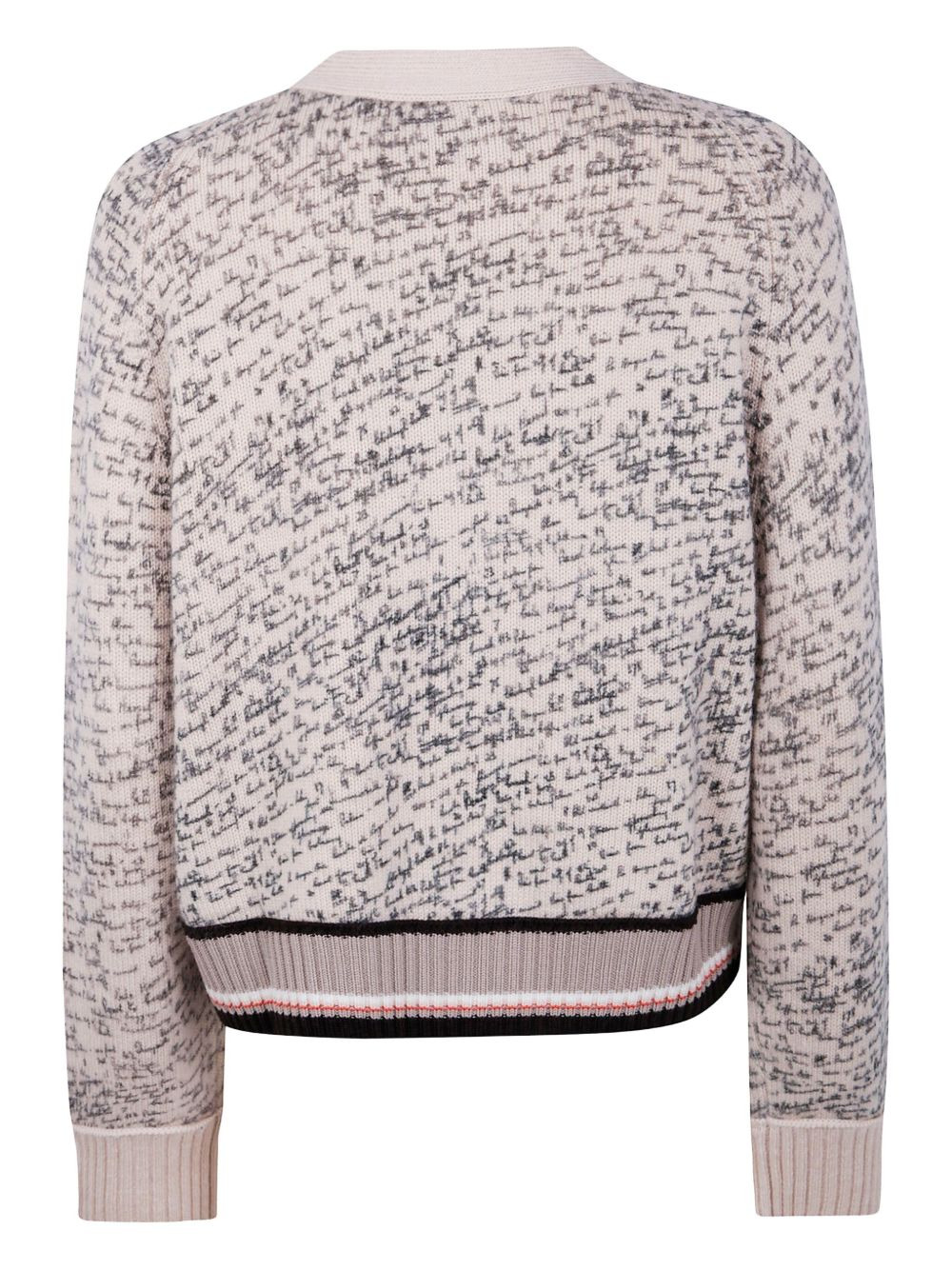 script-print wool-blend cardigan - 2