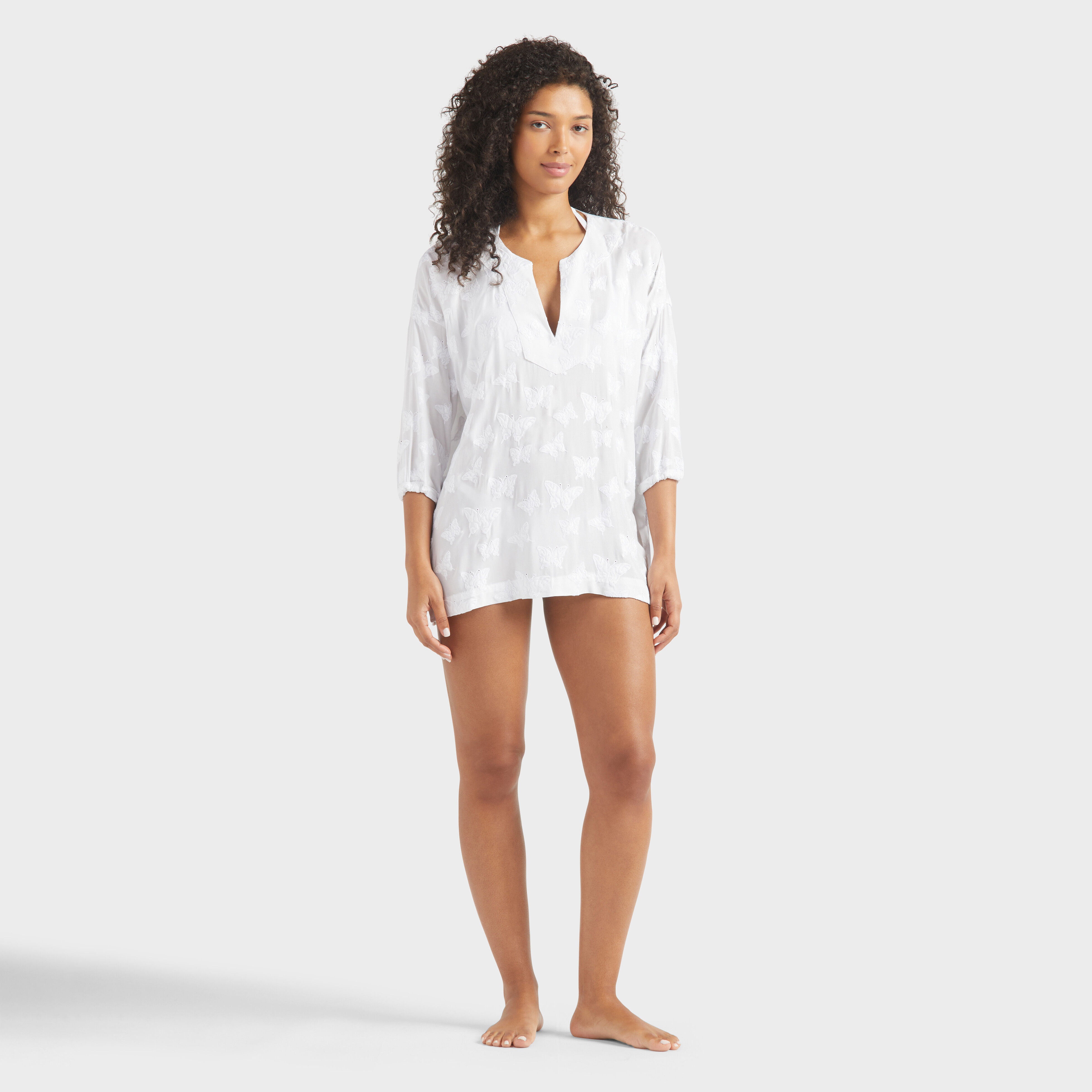 Women Viscose Shirt Disco Butterflies - 3