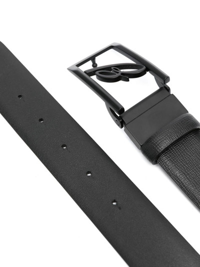 Brioni tonal logo-buckle leather belt outlook