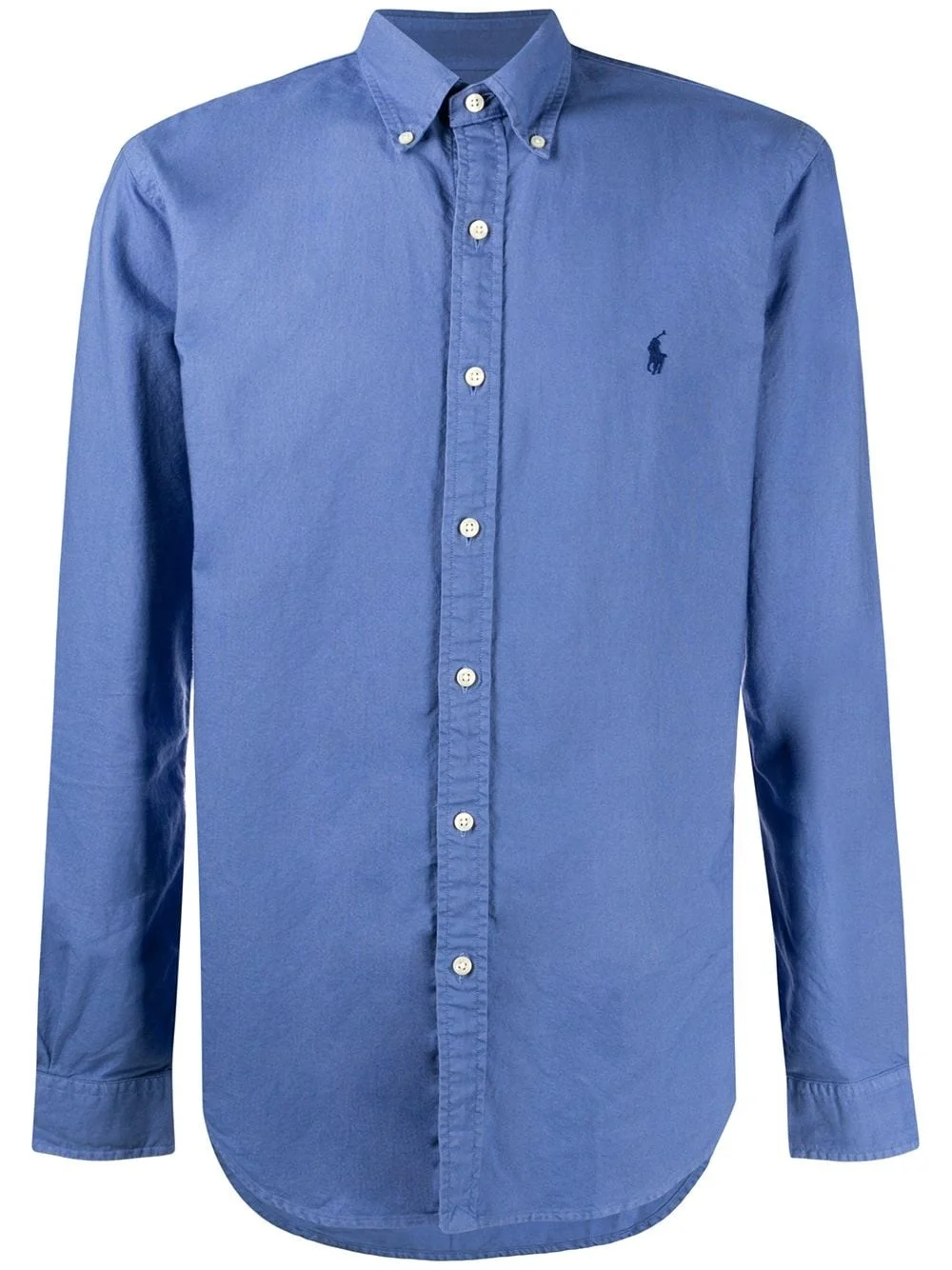 logo-embroidered long sleeve shirt - 1