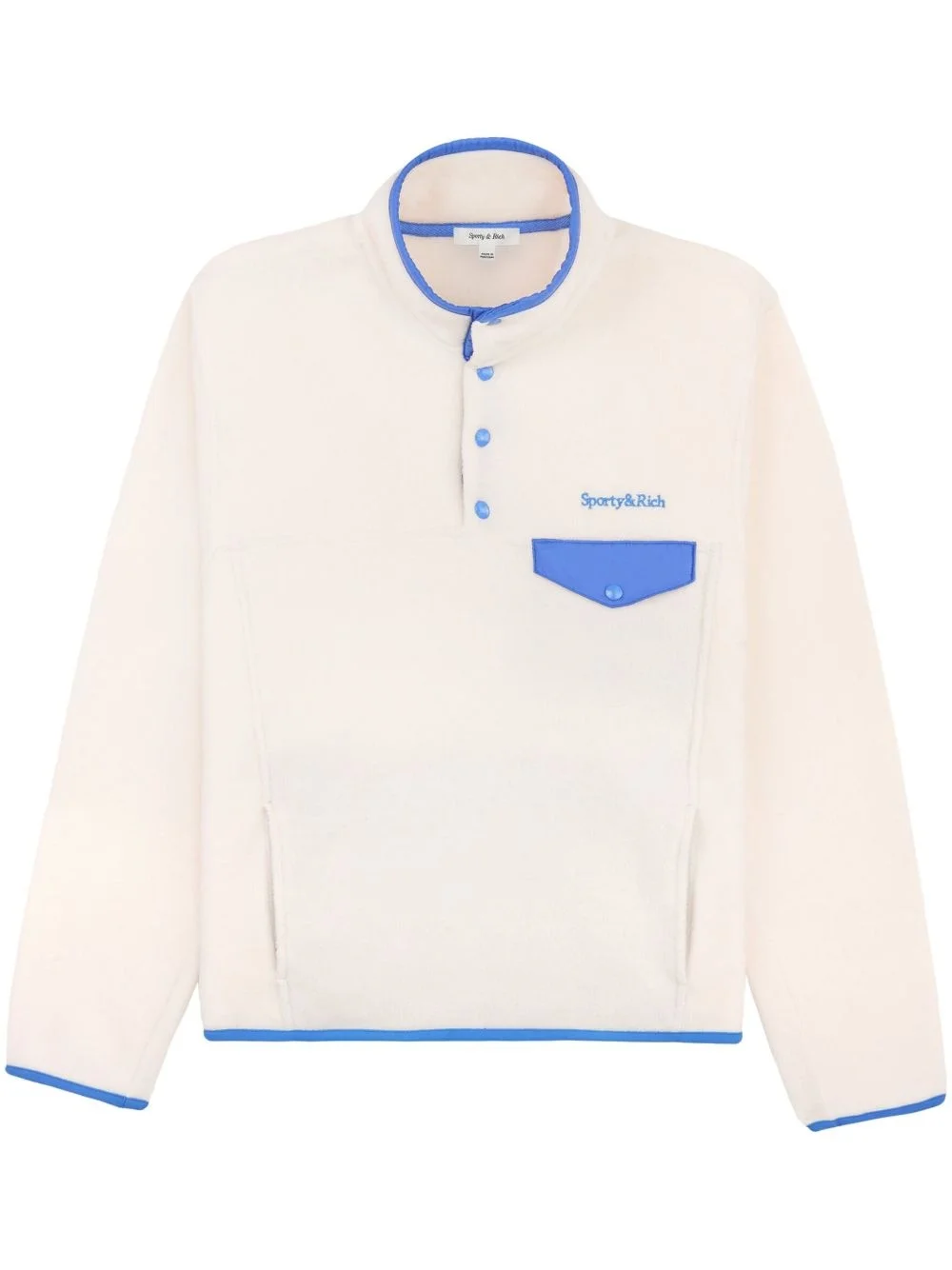 Serif logo-embroidered polar sweatshirt - 1