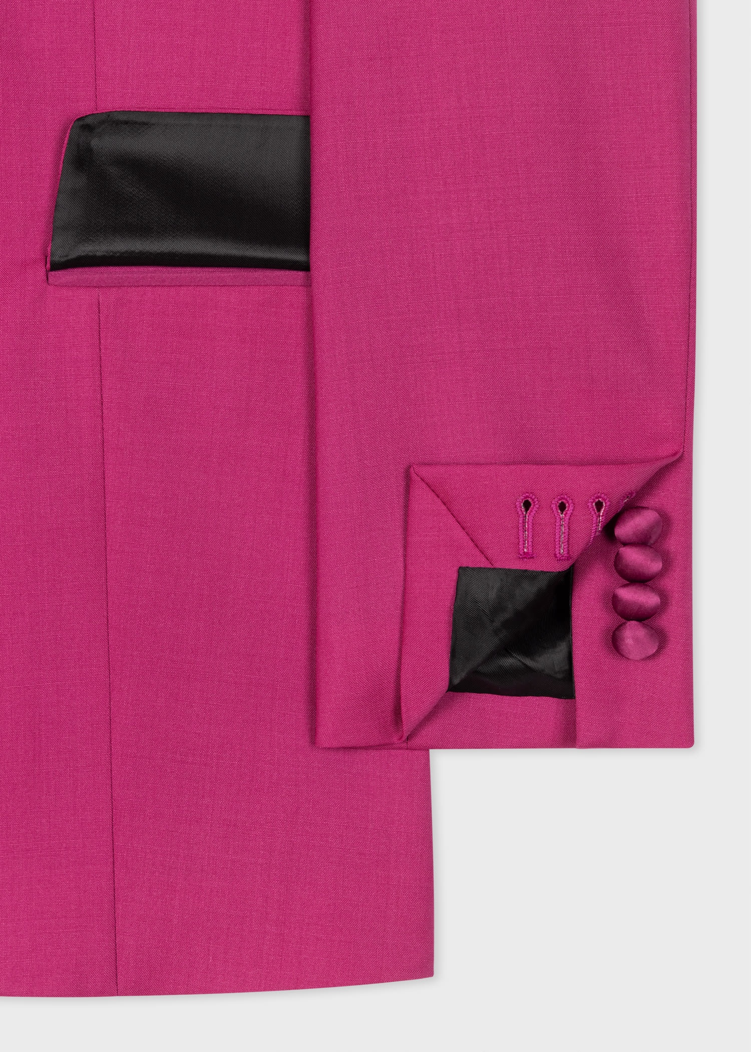 Magenta Wool-Mohair Double Breasted Suit - 3