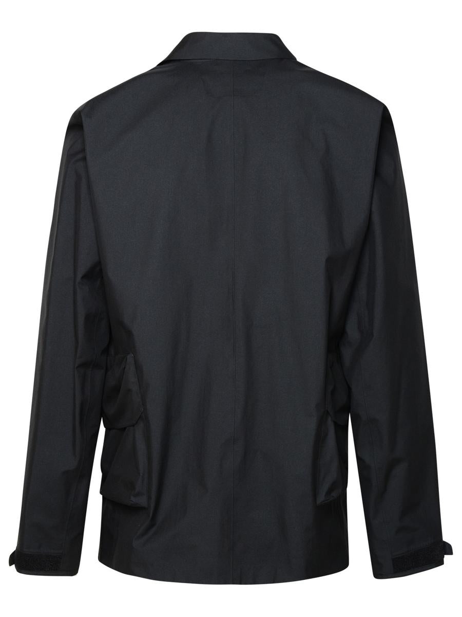 C.P. COMPANY 'GORETEX' BLACK NYLON BLAZER - 3