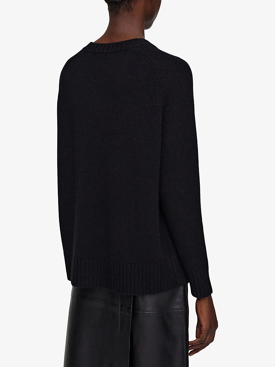 V-neck dropped-shoulder cashmere jumper - 4