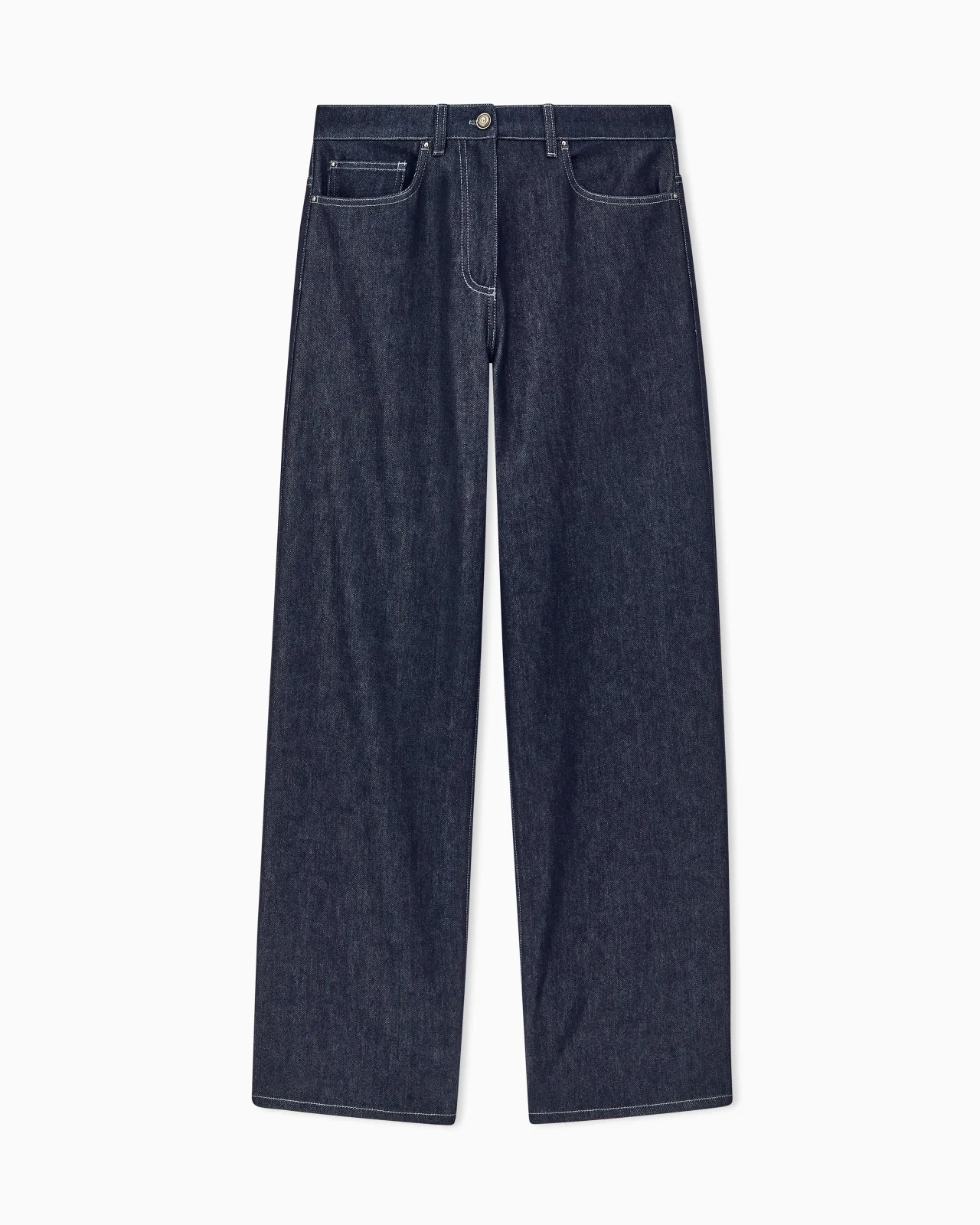 TROUSER REGULAR FIT 5 POCKET COTTON AND VIRGIN WOOL DENIM - 1