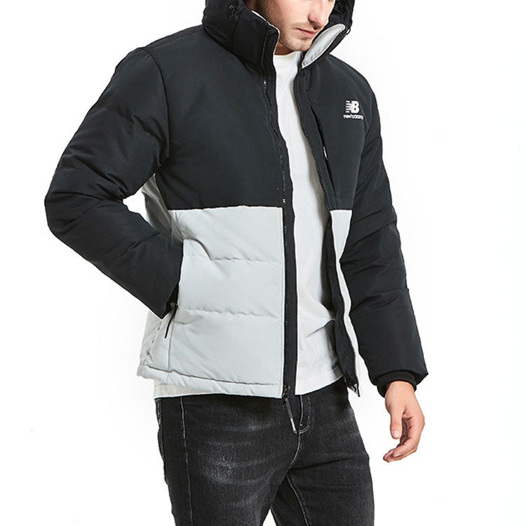 New Balance Windproof Lifestyle Down Jacket 'Black White' AMJ93551-LAN - 6