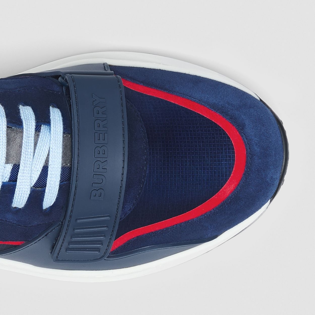 Suede, Leather and Mesh Sneakers - 3