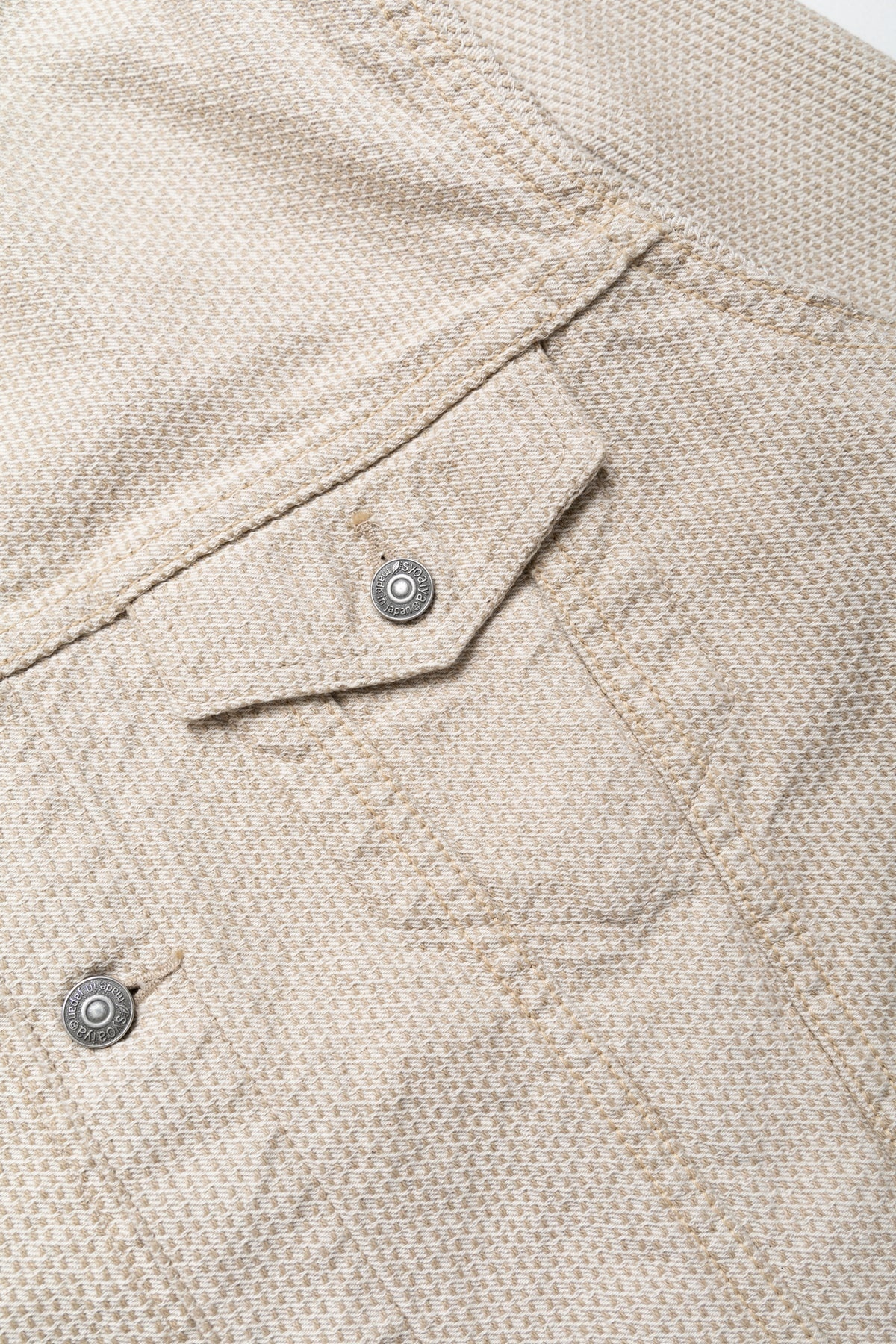 Sashiko Type 3 Jacket - Ivory x Beige - 7