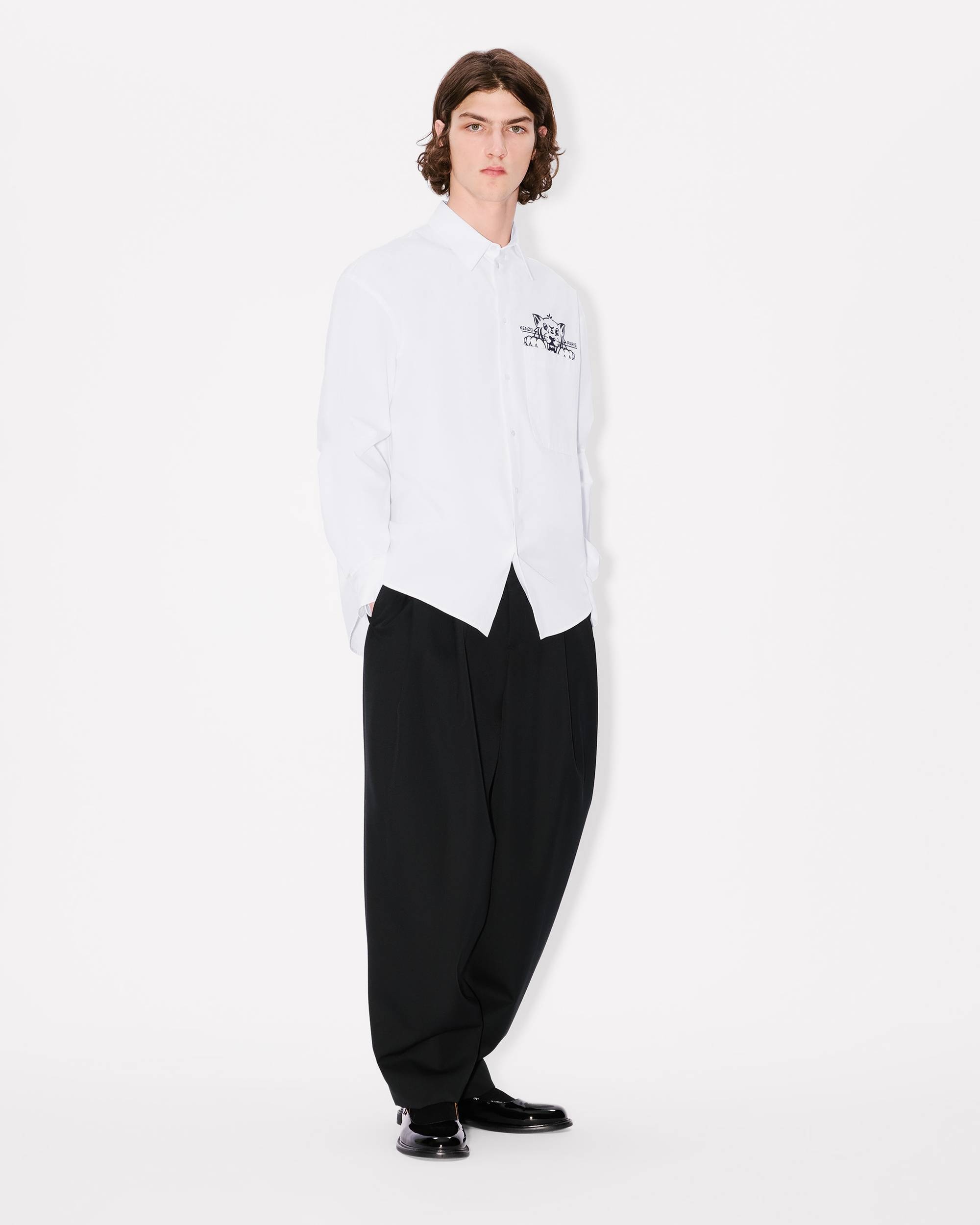 'KENZO Happy Tiger' casual shirt in cotton poplin - 5