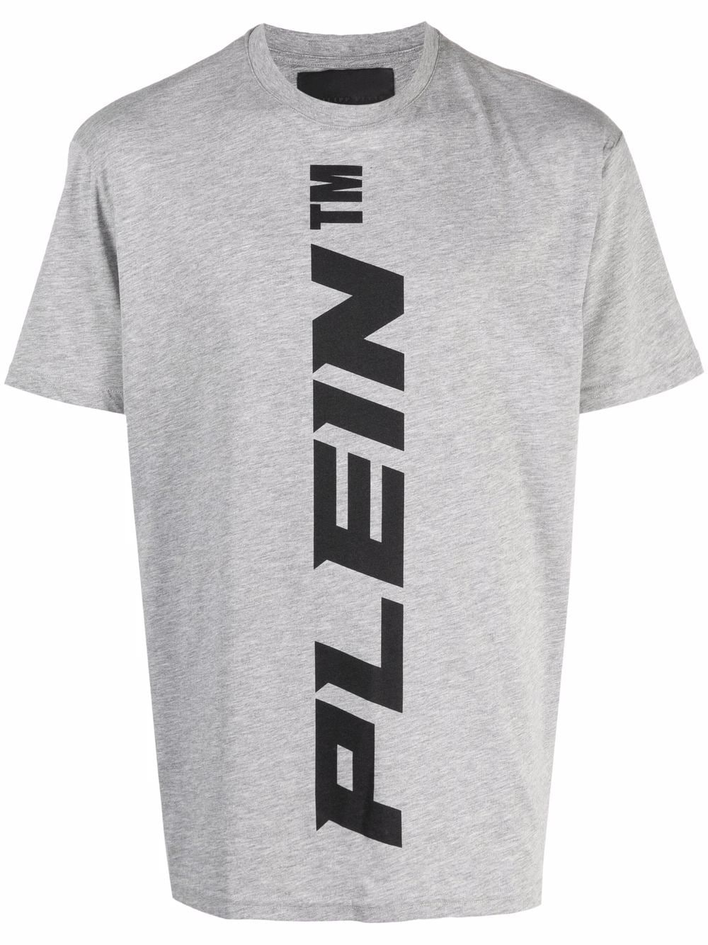 vertical logo print T-shirt - 1