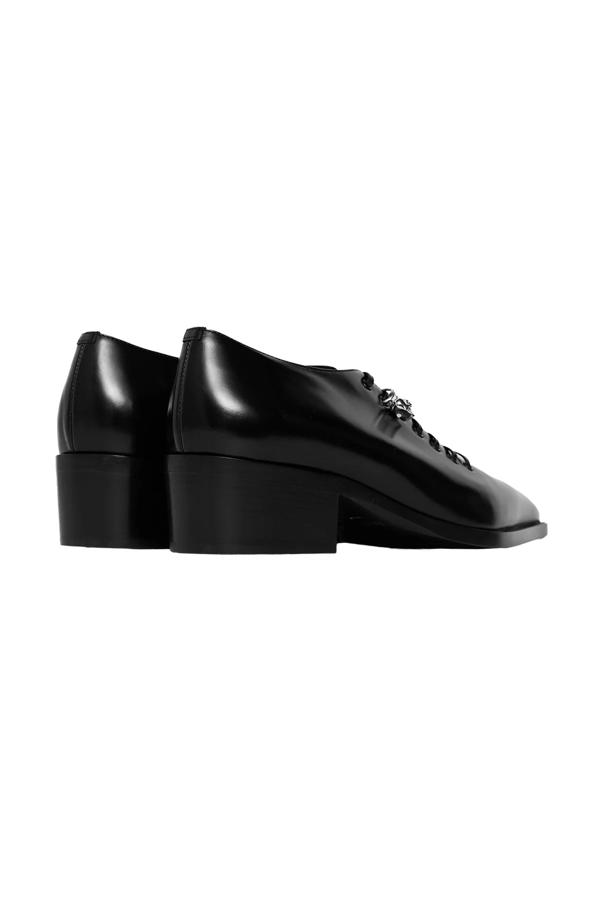 McQueen Lace Up Derby With Skull Black - 3