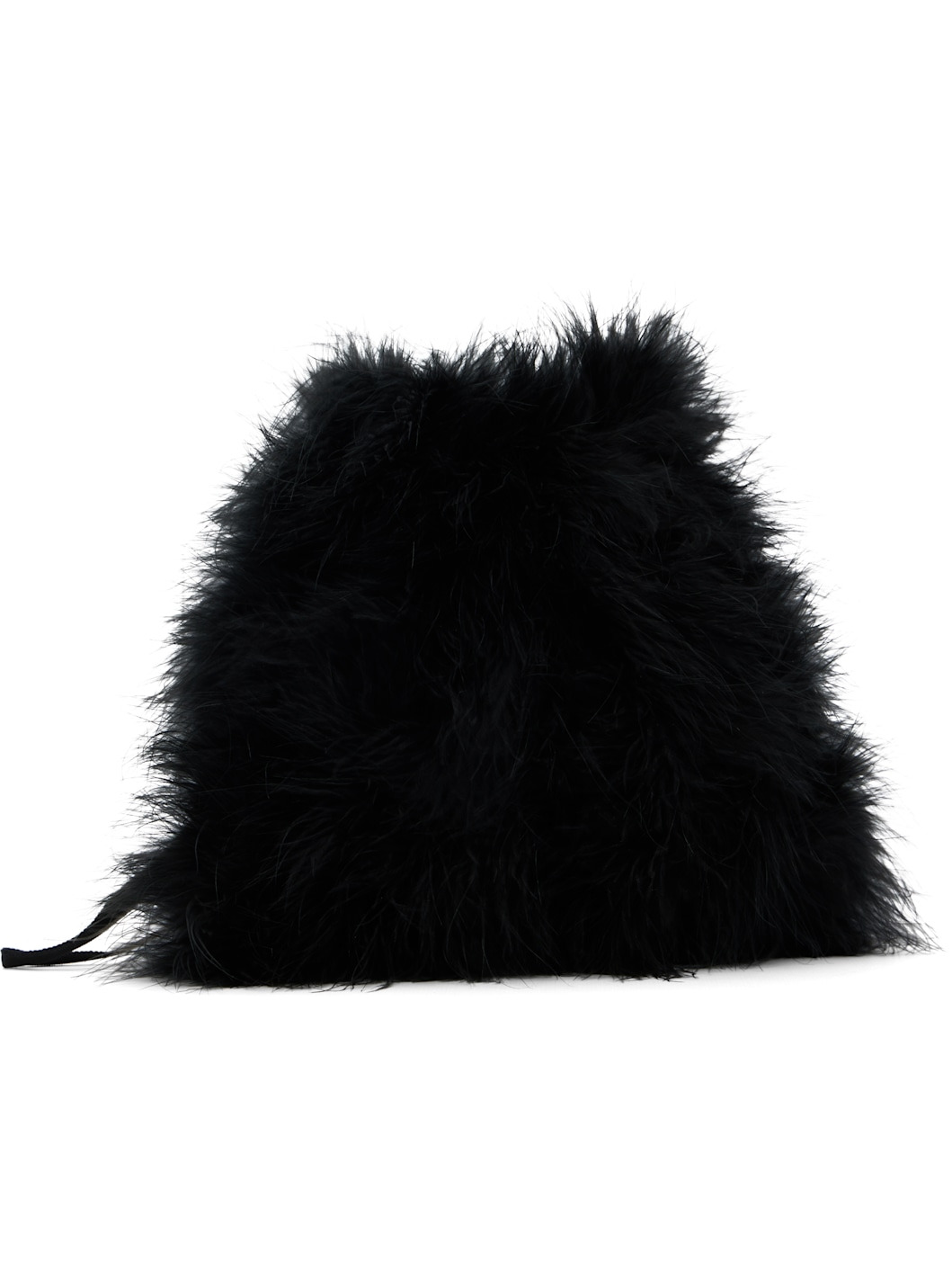 Black Mini Feather Pouch - 2