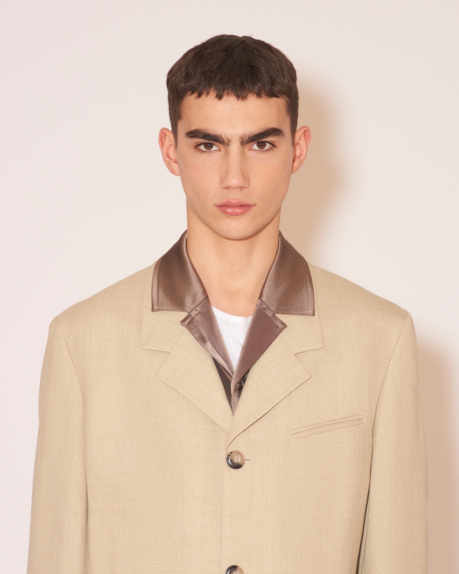 ROX - Summer suiting classic blazer - Sand melange - 5