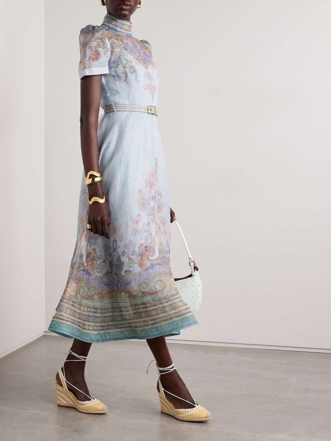 Zimmermann EDEN BELTED MIDI DRESS | REVERSIBLE