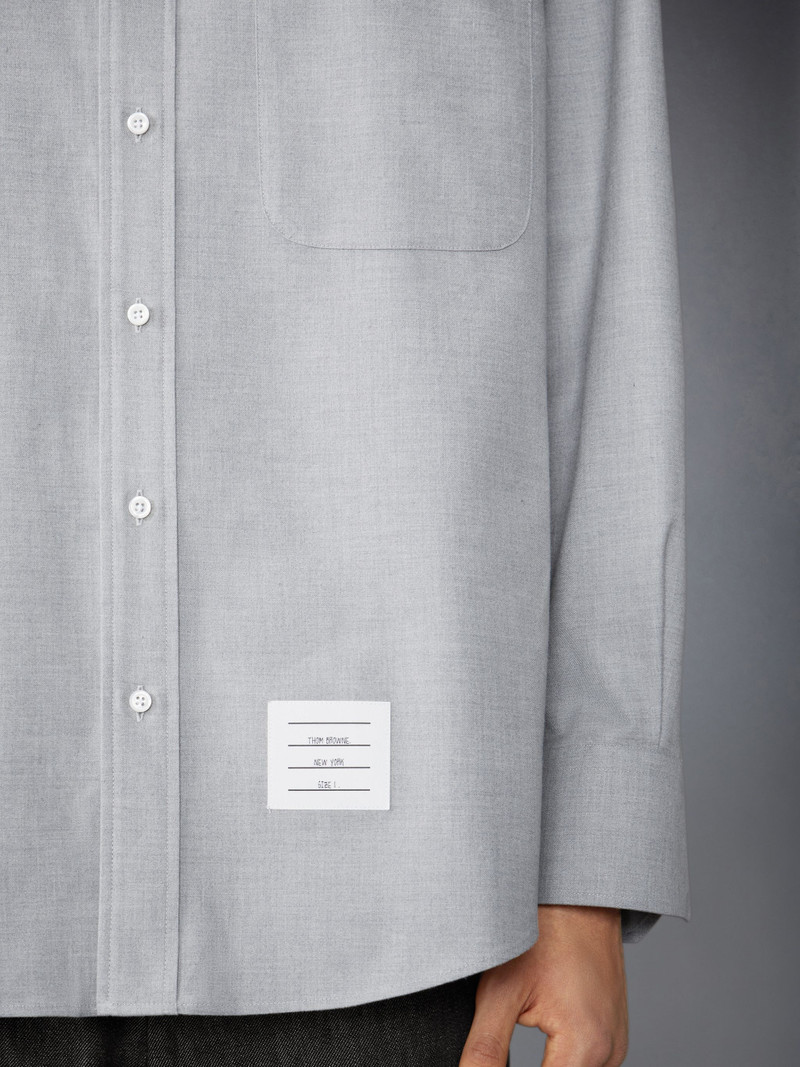 Stripe Cotton Flannel Oversized Shirt 5