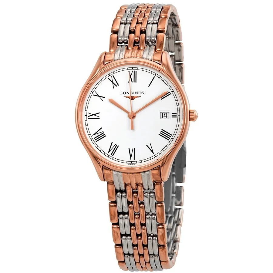 Longines Lyre White Matt Dial Ladies Two Tone Watch L43591117 - 1