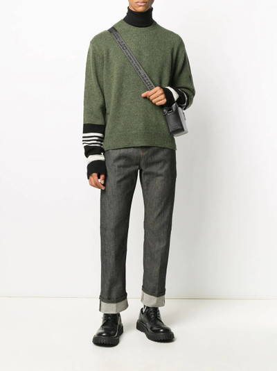 Neil Barrett stripe-detail knitted jumper outlook