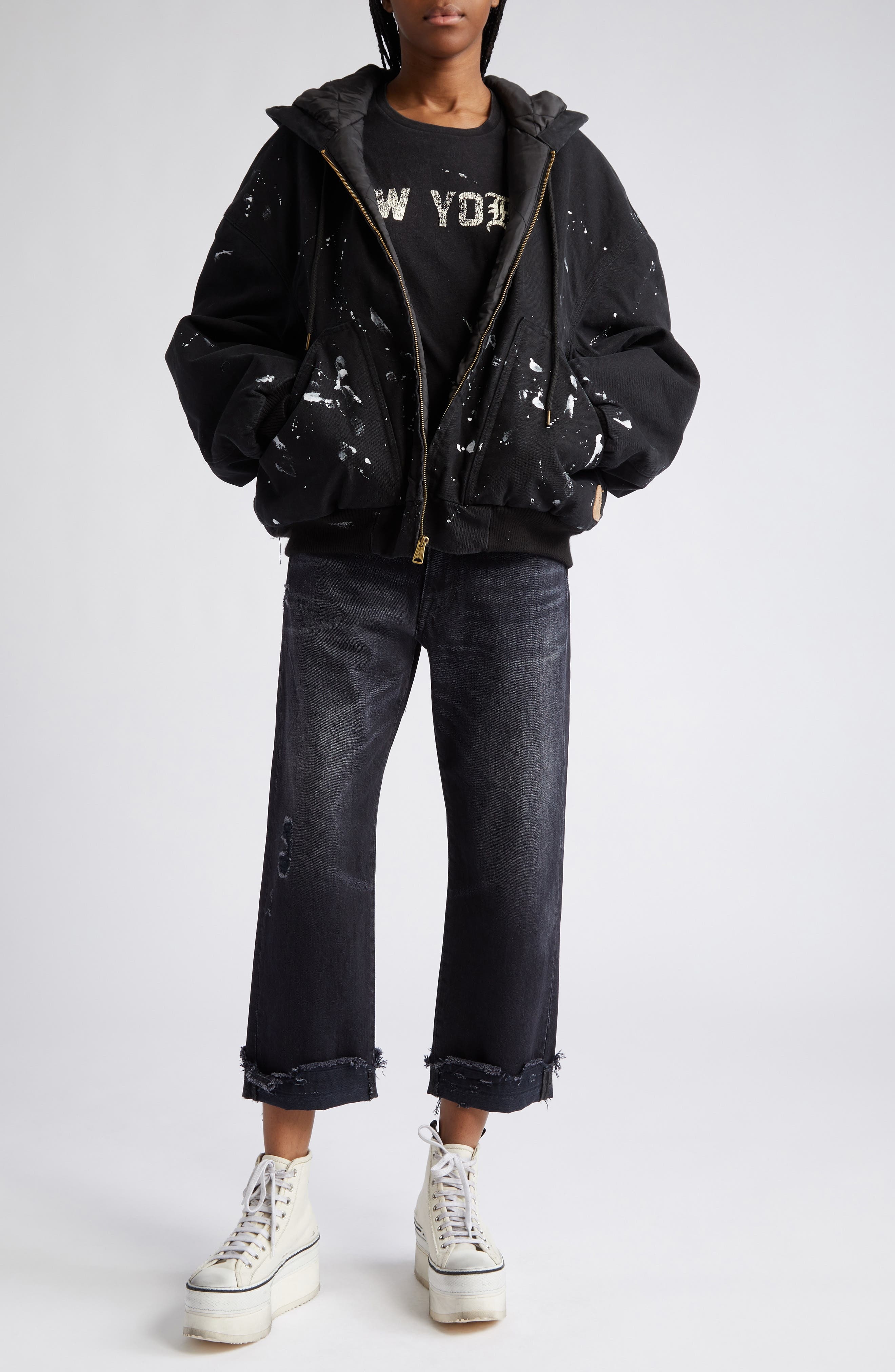 Distressed Boyfriend Jeans - 8