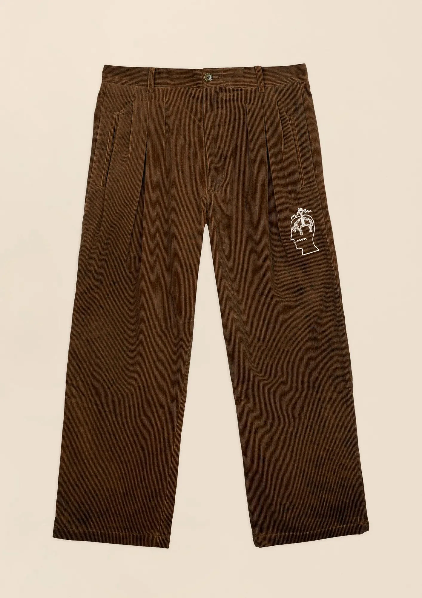 Brooks Brothers x Brain Dead Cotton Corduroy Embroidered Emblem Suit Pants - 1