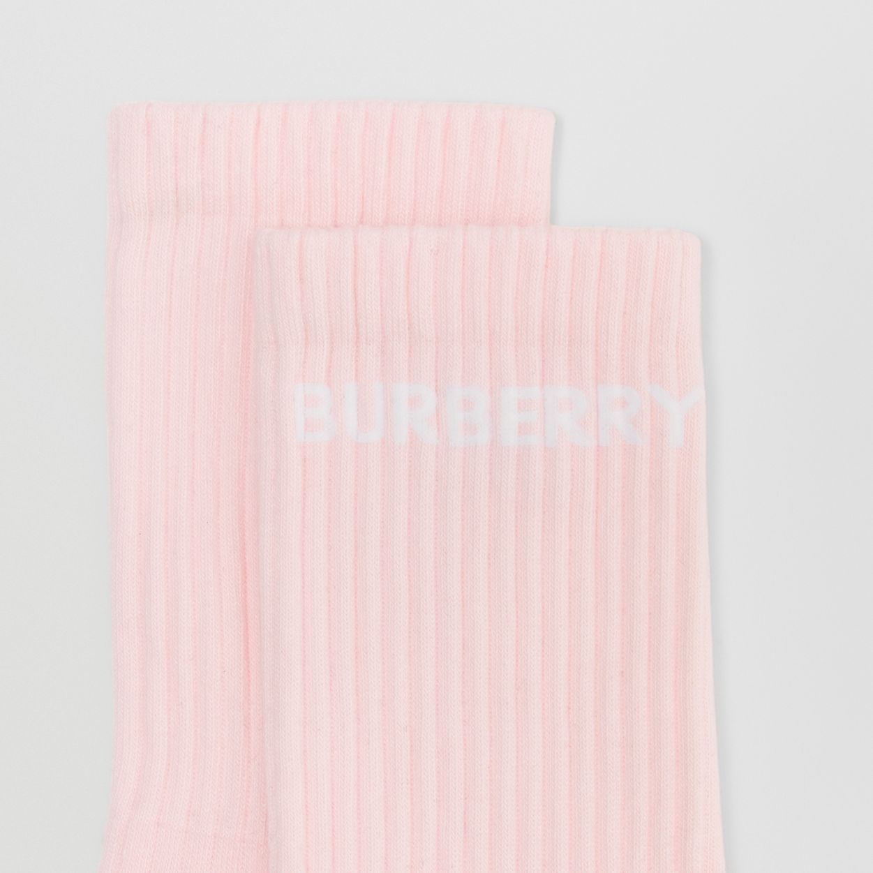 Logo Intarsia Technical Stretch Cotton Socks - 2
